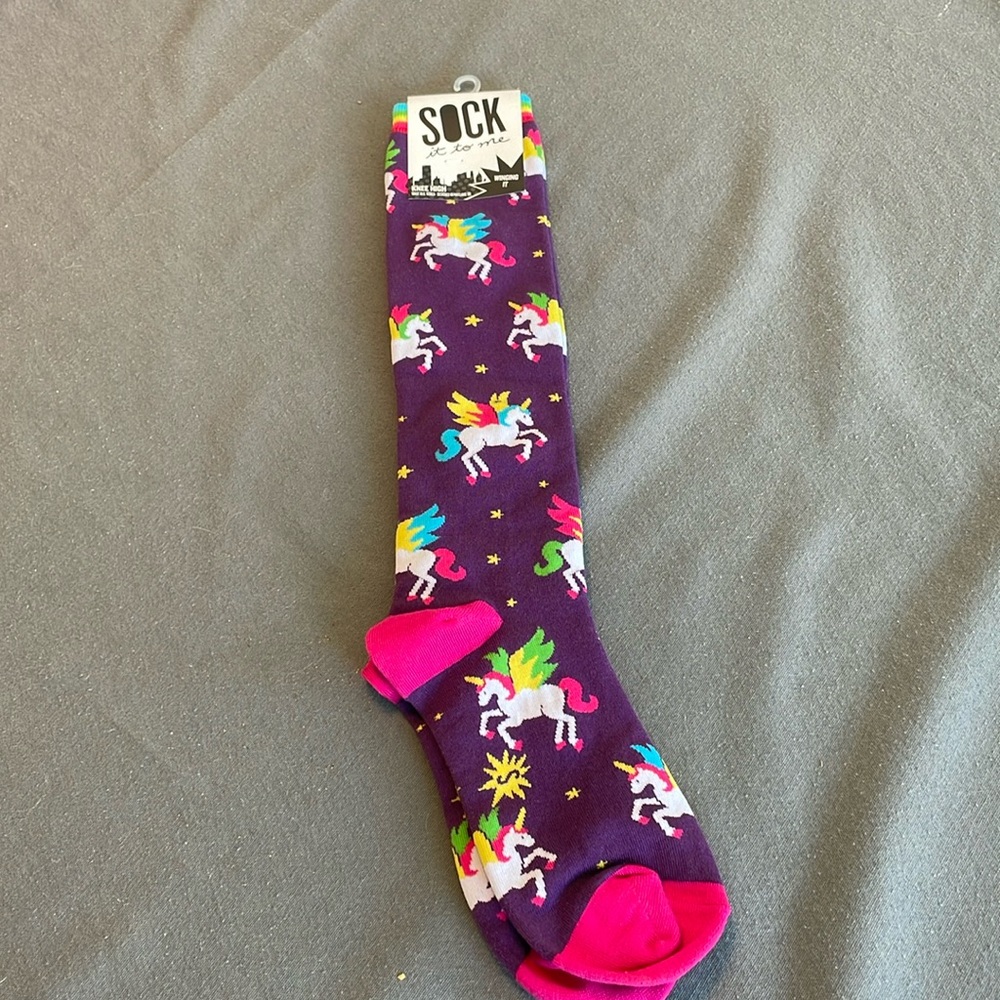 Sock it to Me! Knee high Unicorn 🦄 Colorful Socks 🌈
